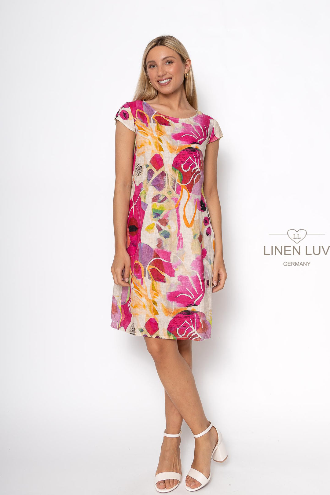 French Linen Sheath Dress With Pockets French Linen Sheath Dress With Pockets