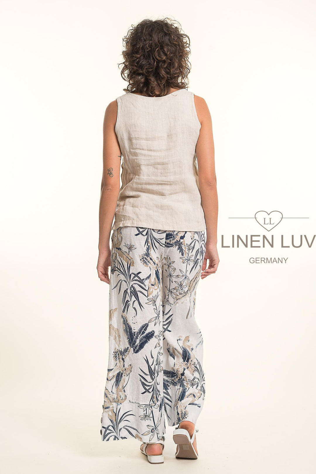 French Linen Button Top Sleeveless - Breathable Naturals | Glam & Fame Clothing