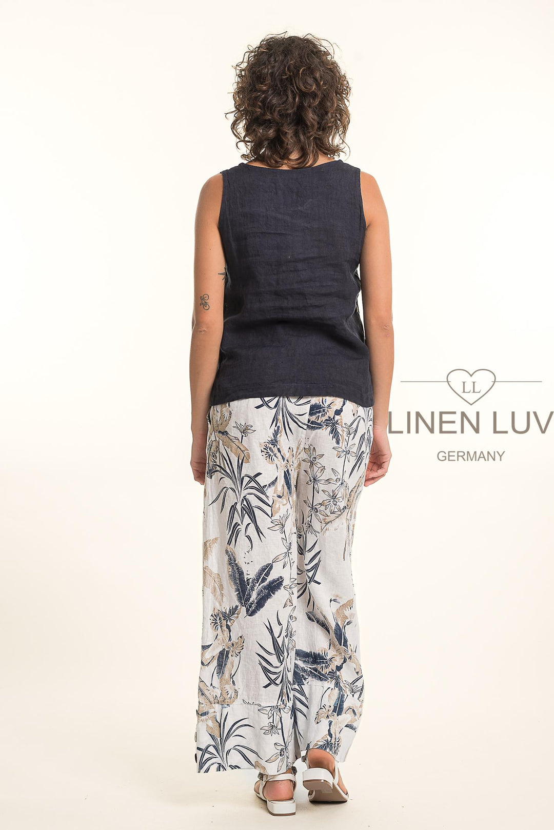 French Linen Button Top Sleeveless