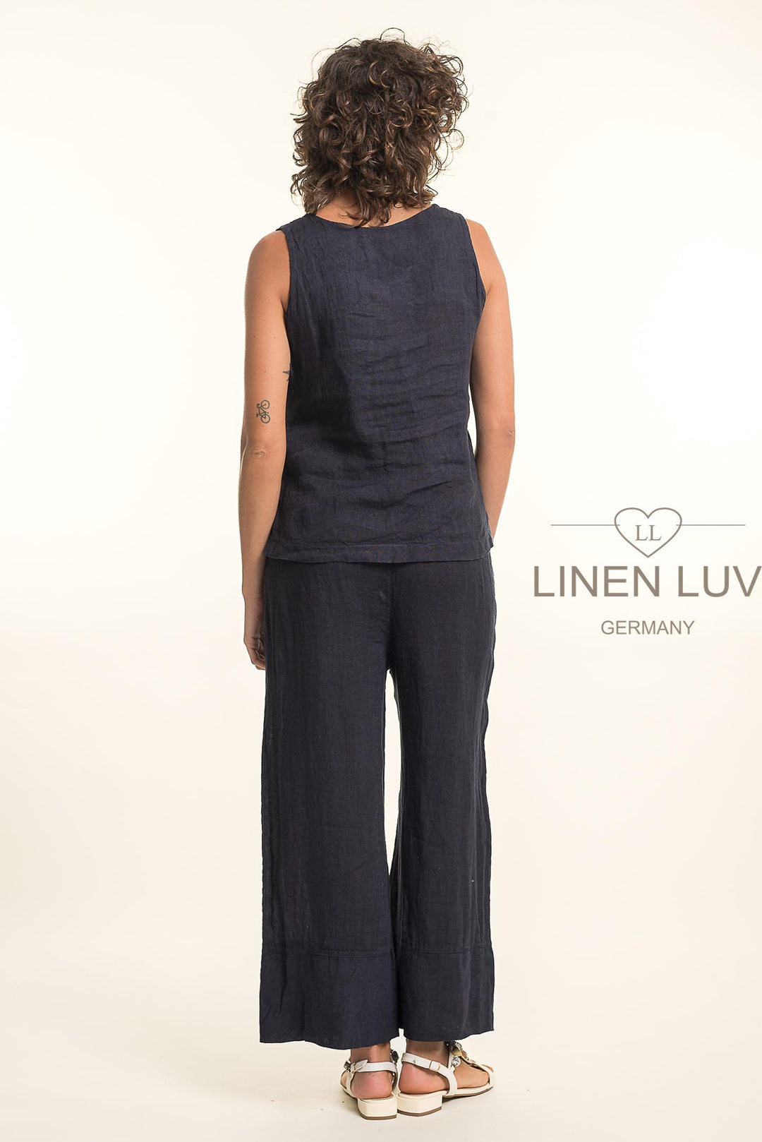French Linen Button Top Sleeveless
