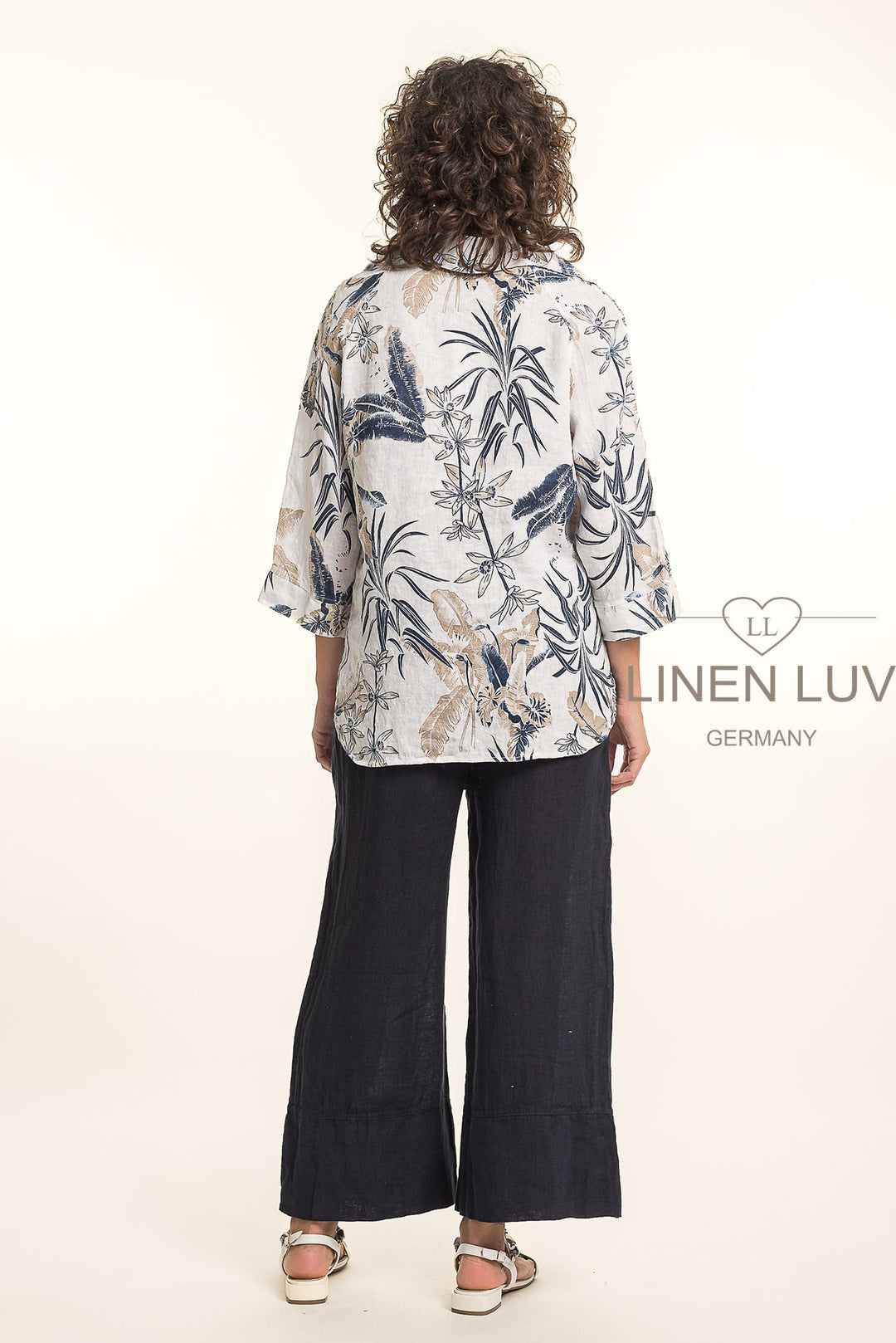 Premium French Linen Blouse Print - Breathable Naturals | Glam & Fame Clothing