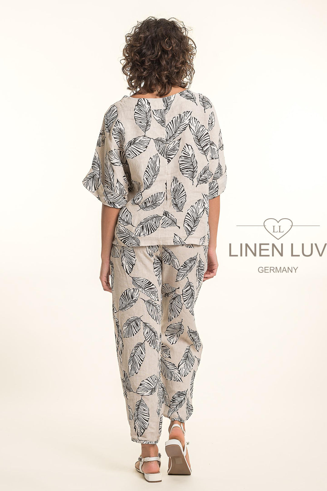 French Linen Blouse Print