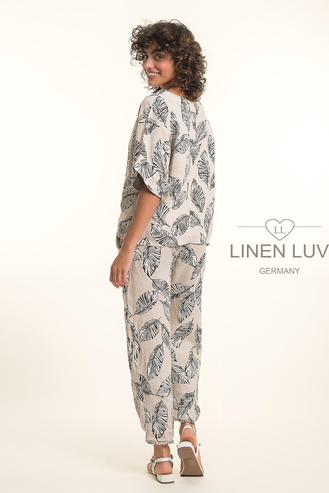 French Linen Blouse Print