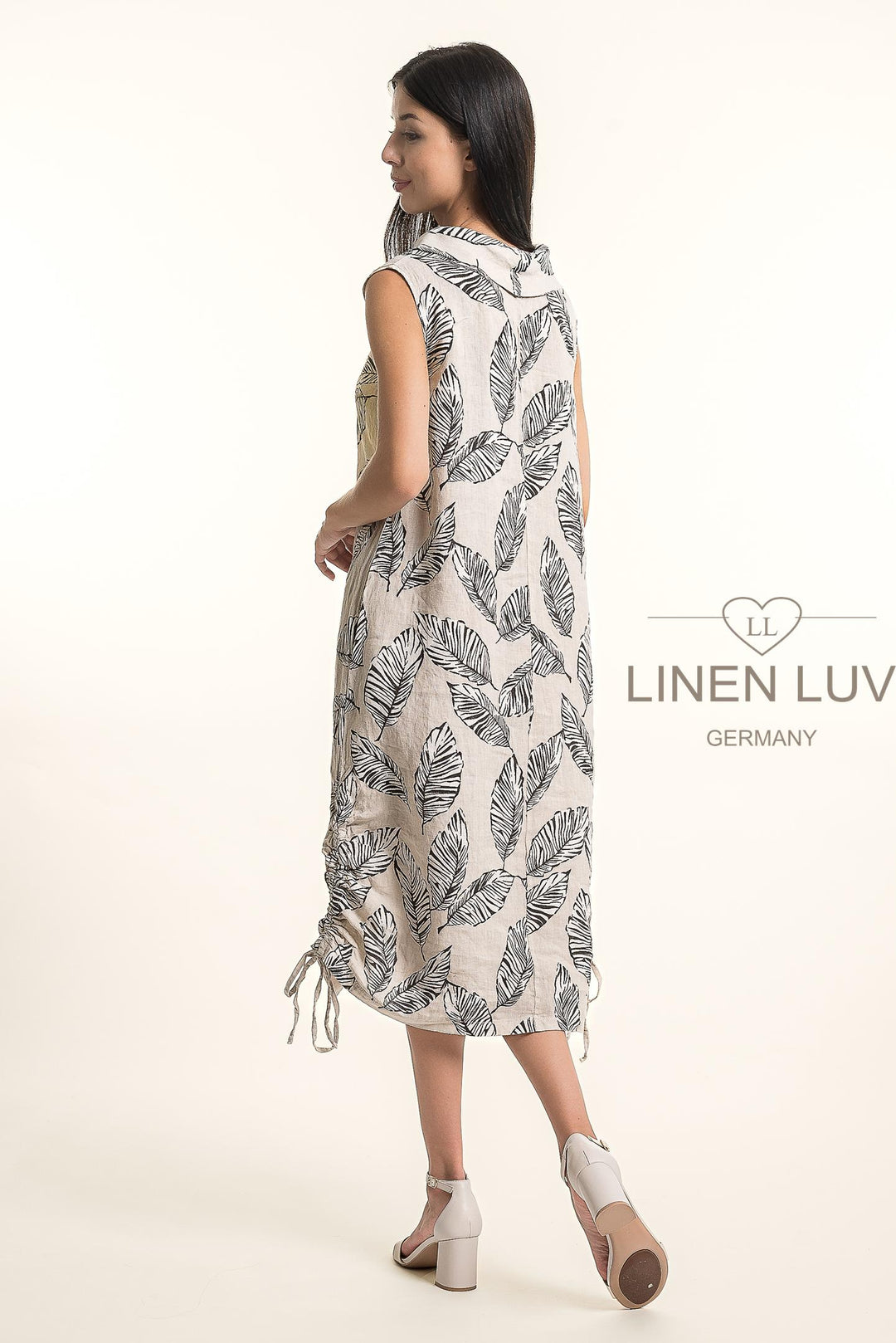 French Linen Midi Print - Breathable Naturals | Glam & Fame Clothing