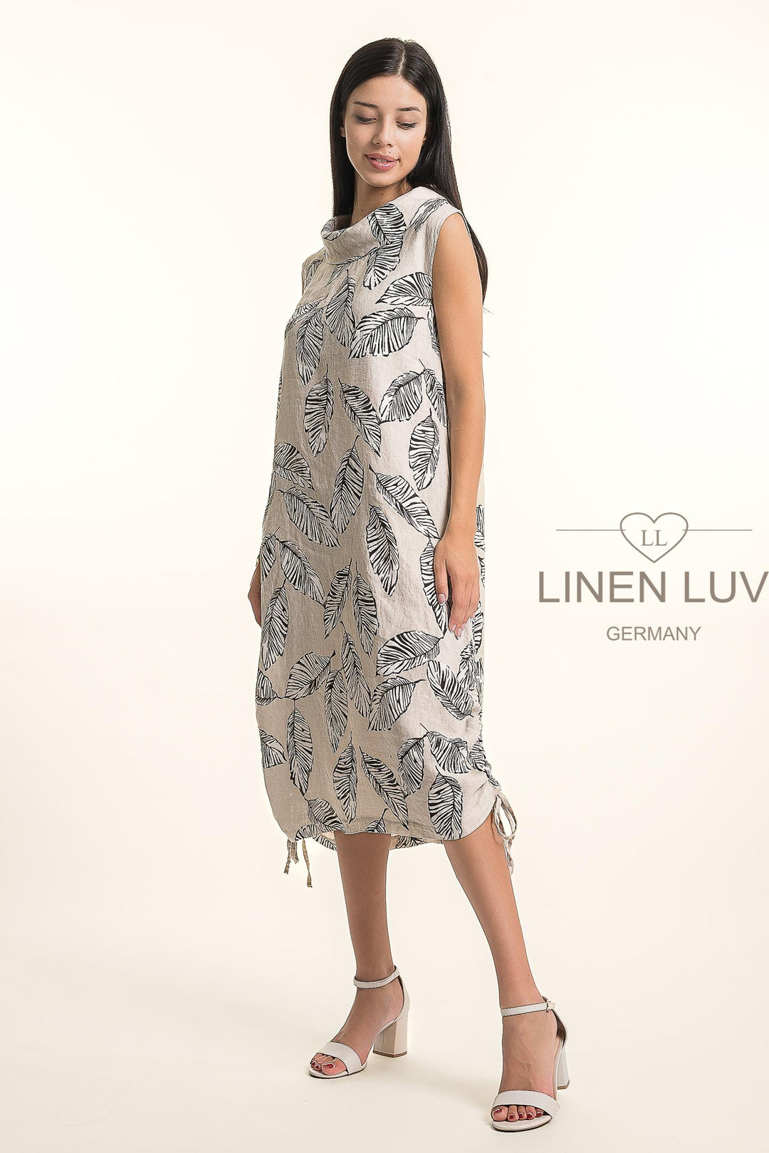 French Linen Midi Print - Breathable Naturals | Glam & Fame Clothing