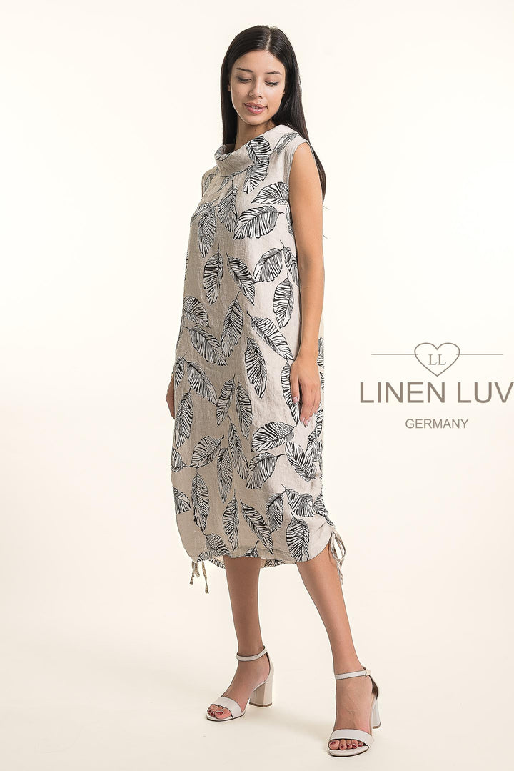 French Linen Midi Print - Breathable Naturals | Glam & Fame Clothing