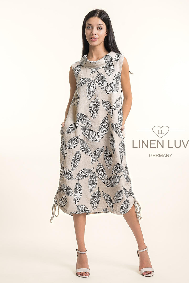 French Linen Midi Print - Breathable Naturals | Glam & Fame Clothing