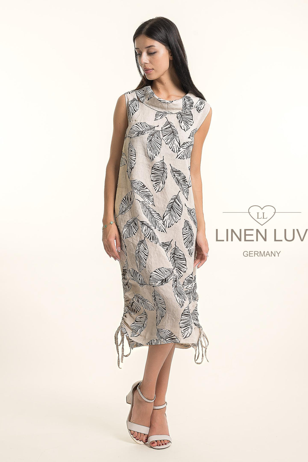 French Linen Midi Print - Breathable Naturals | Glam & Fame Clothing