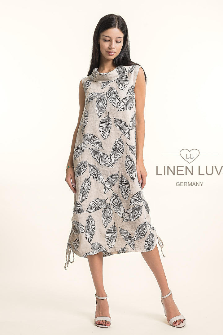 French Linen Midi Print - Breathable Naturals | Glam & Fame Clothing