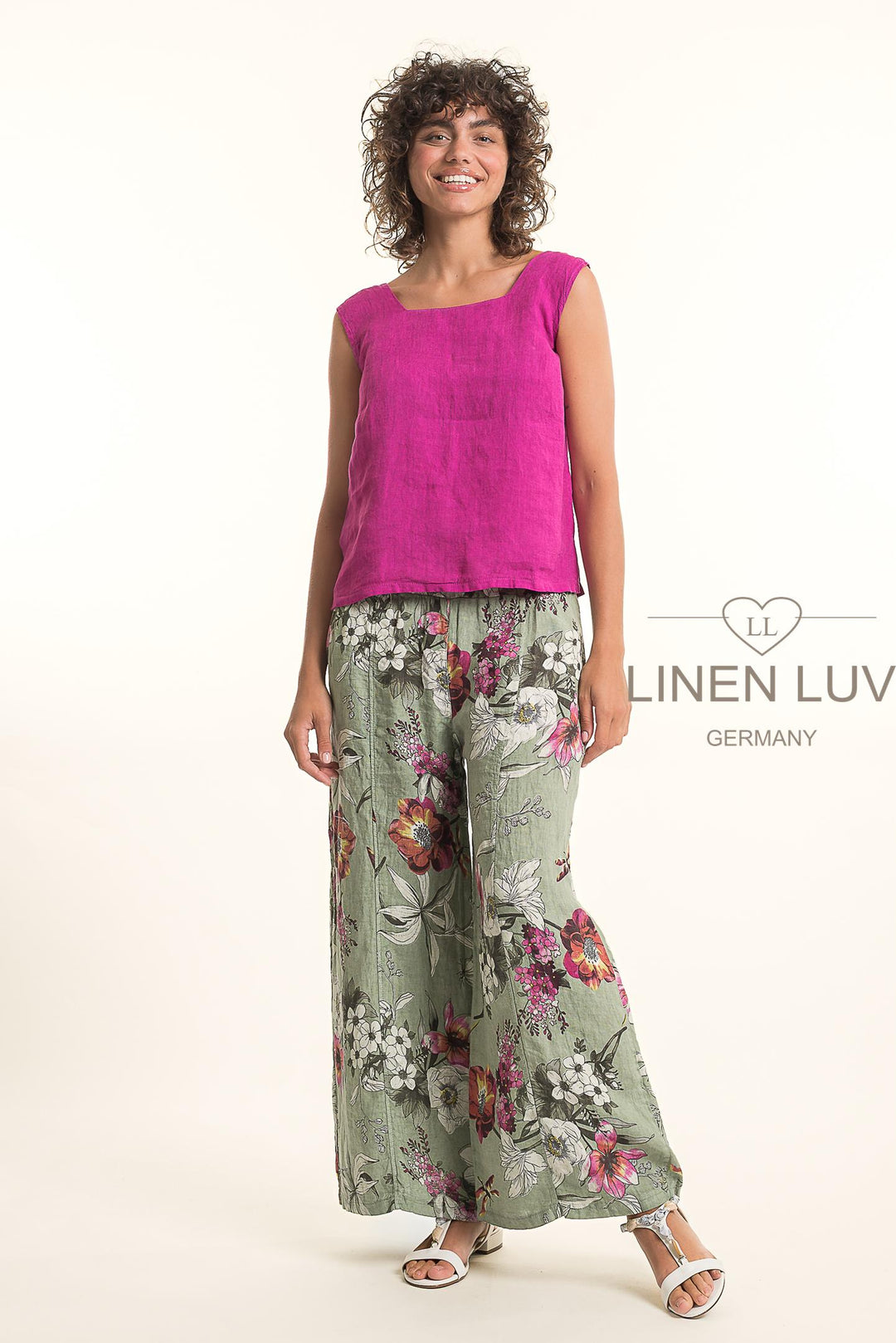 French Linen Top Slv/L SQ neck - Breathable Naturals | Glam & Fame Clothing 