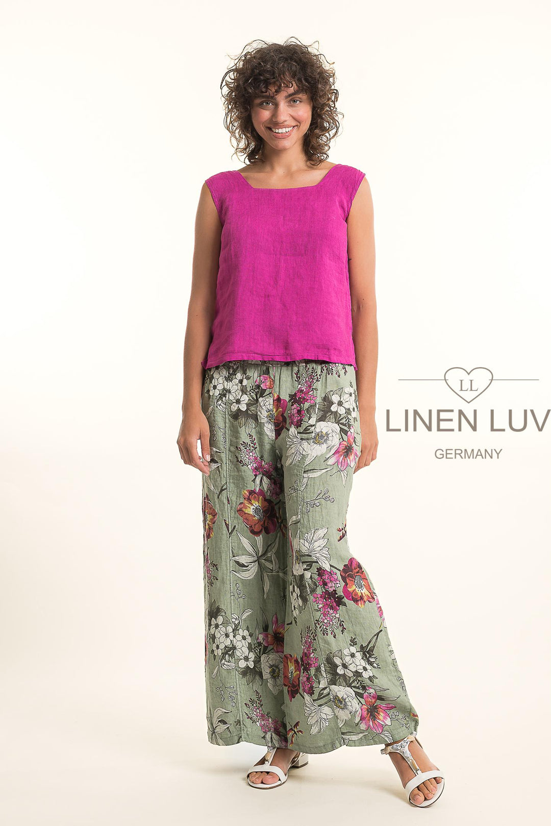French Linen Top Slv/L SQ neck - Breathable Naturals | Glam & Fame Clothing 
