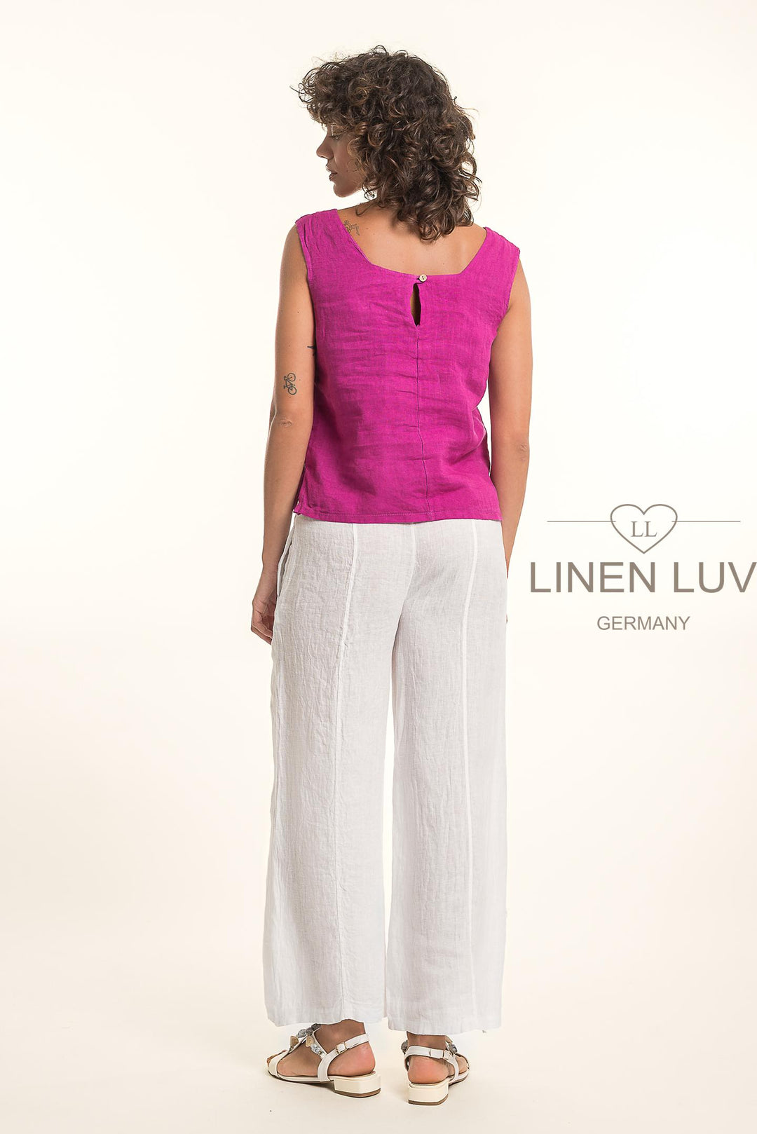 French Linen Top Slv/L SQ neck - Breathable Naturals | Glam & Fame Clothing 