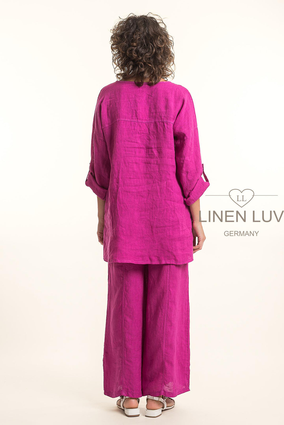 French Linen Tunic Blouse - Breathable Naturals | Glam & Fame Clothing