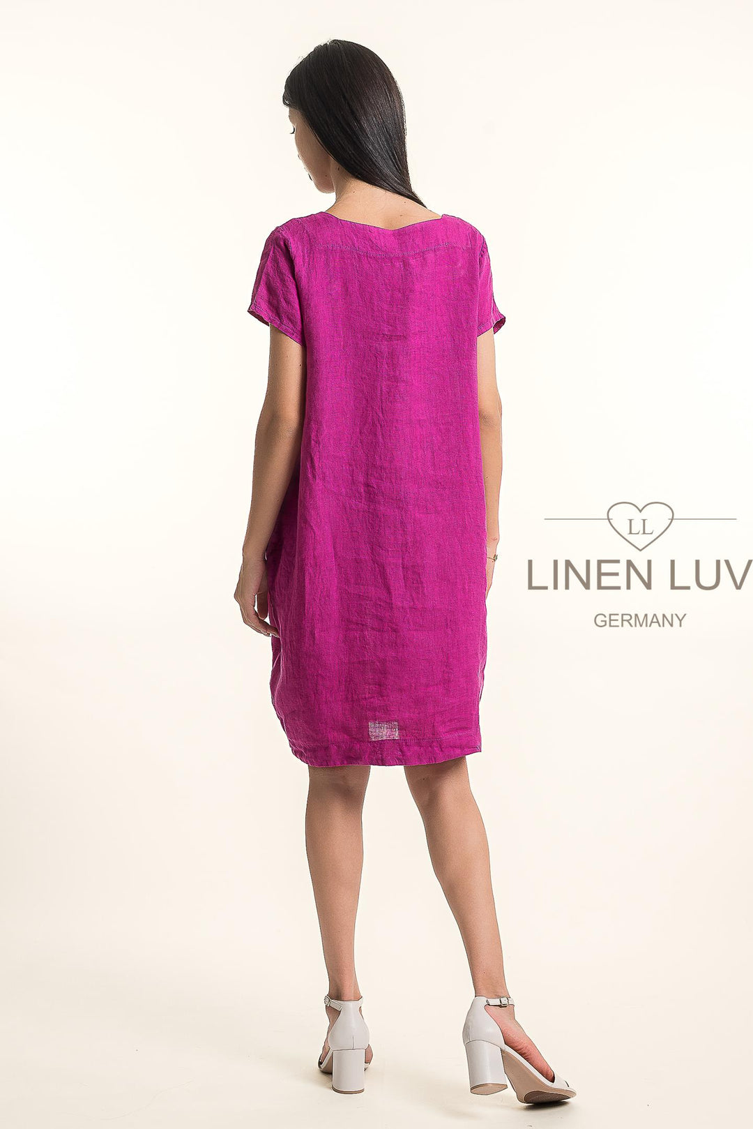Premium French Linen Midi Dress - Breathable Naturals | Glam & Fame Clothing