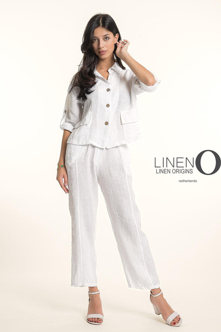 French Linen Safari Jacket