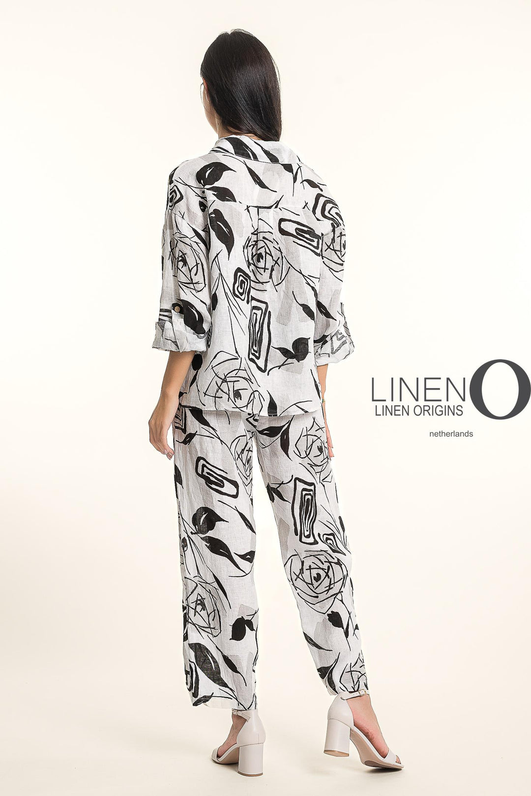 French Linen Flora Geo Shirt