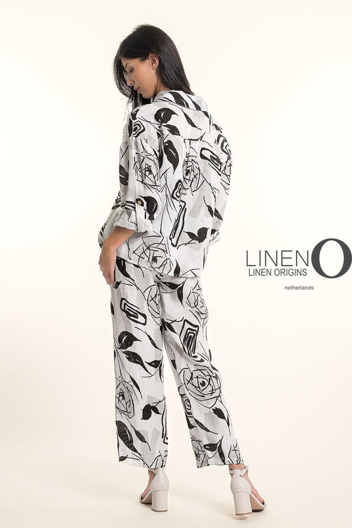 French Linen Flora Geo Shirt