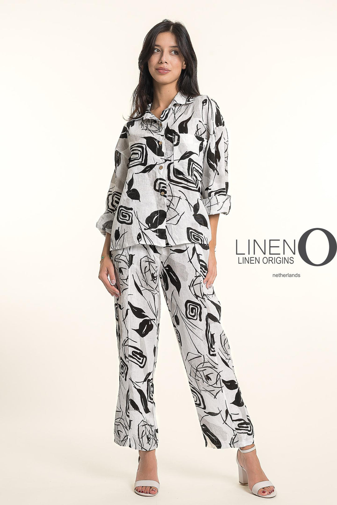French Linen Flora Geo Shirt