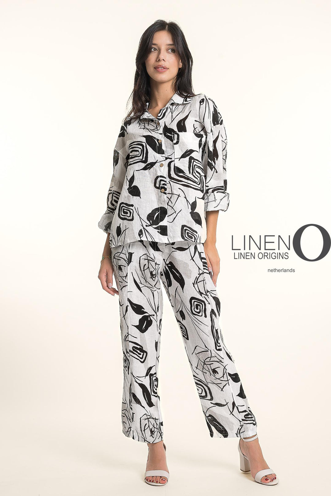 French Linen Flora Geo Shirt