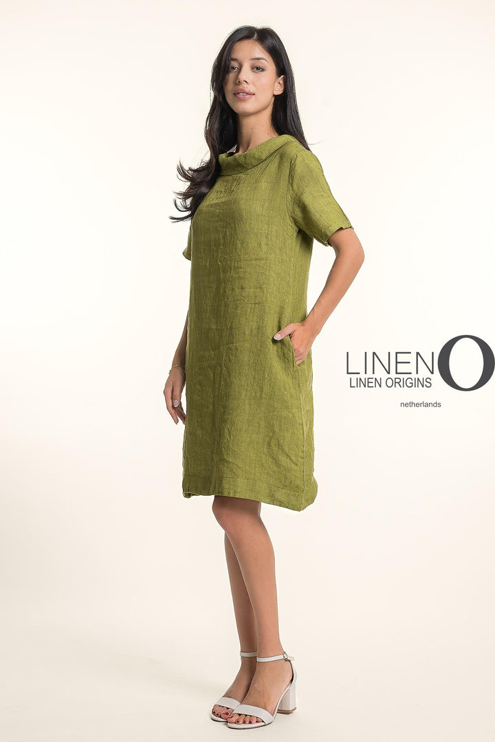 French Linen Midi Short Sleeves - Breathable Naturals | Glam & Fame Clothing