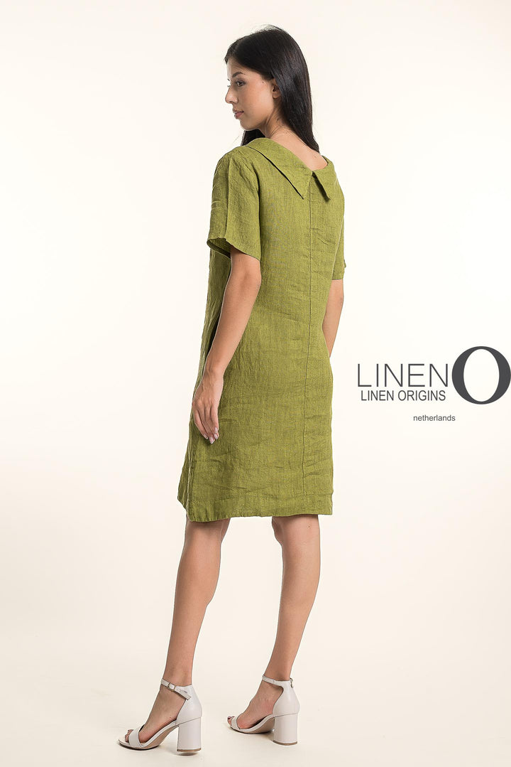 French Linen Midi Short Sleeves - Breathable Naturals | Glam & Fame Clothing