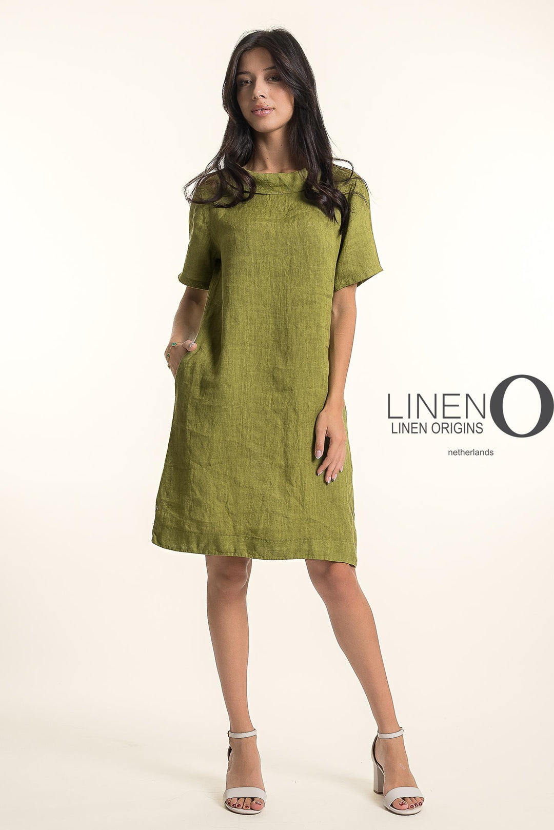 French Linen Midi Short Sleeves - Breathable Naturals | Glam & Fame Clothing