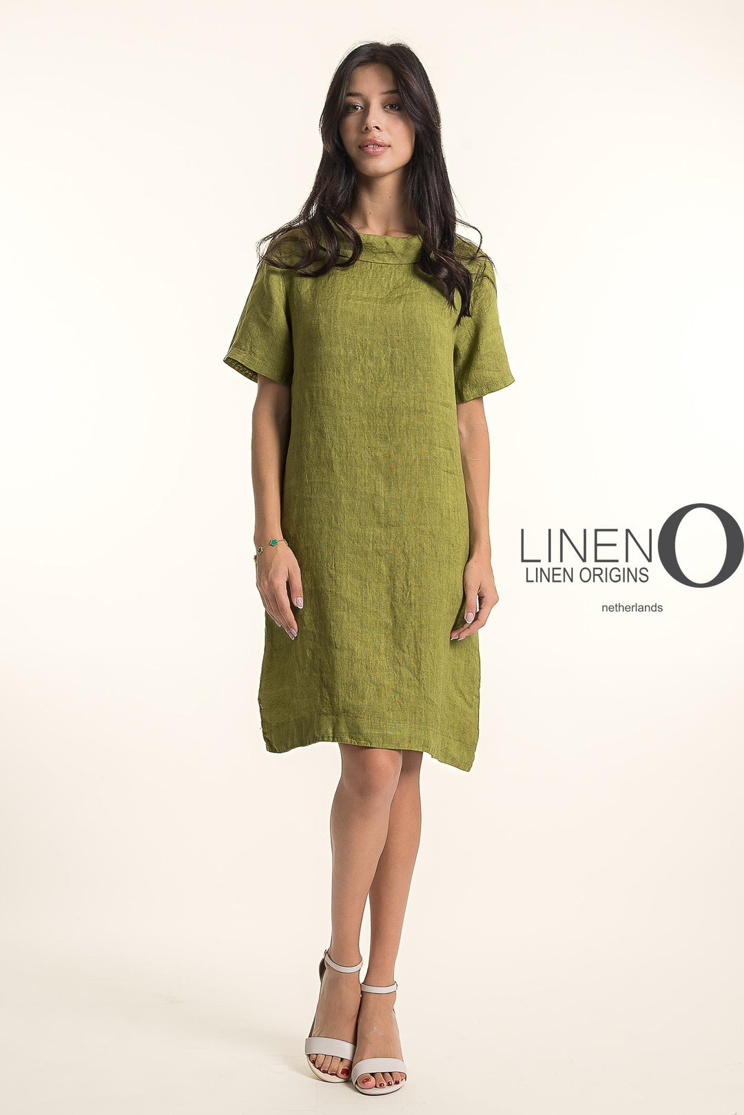 French Linen Midi Short Sleeves - Breathable Naturals | Glam & Fame Clothing