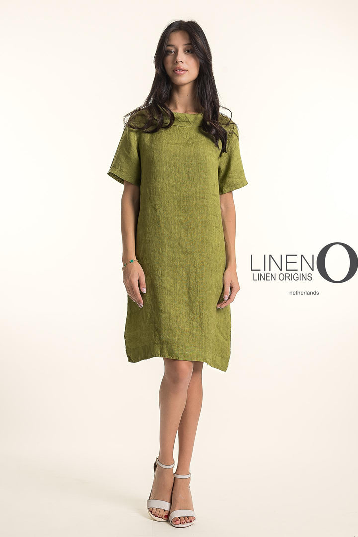 French Linen Midi Short Sleeves - Breathable Naturals | Glam & Fame Clothing