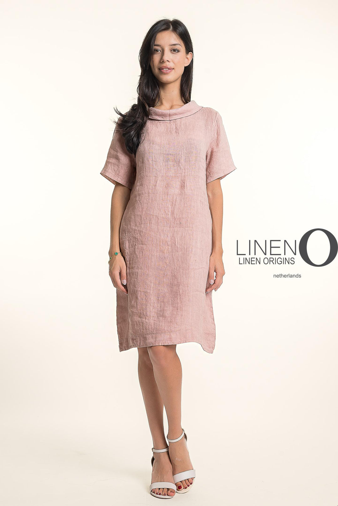 French Linen Midi Short Sleeves