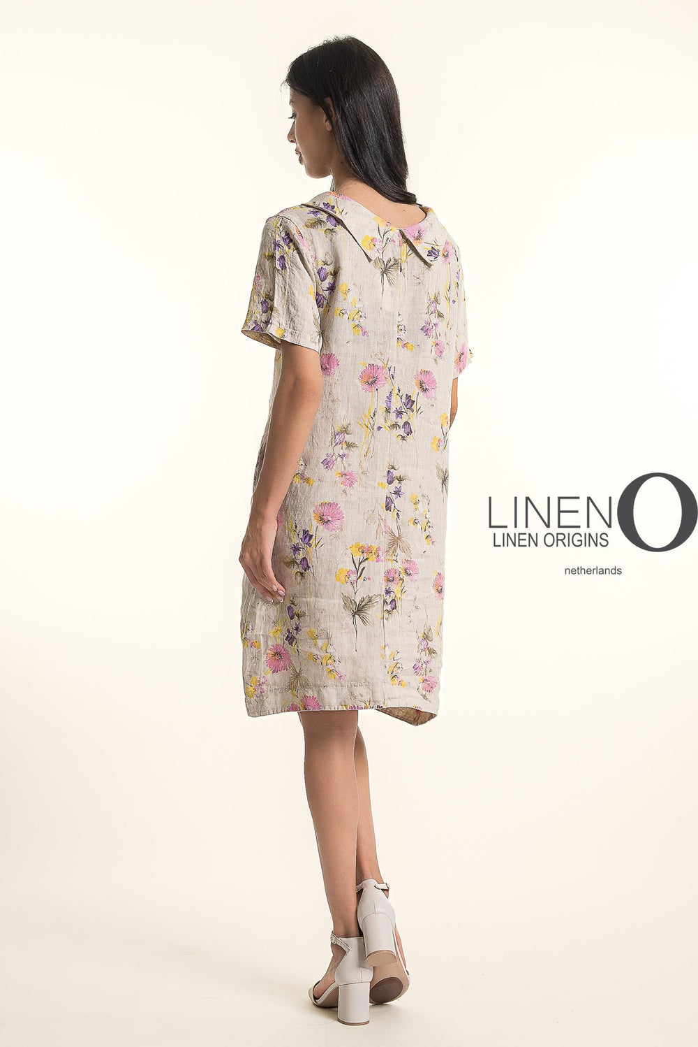 French Linen Midi Print Short Sleeves - Breathable Naturals | Glam & Fame Clothing