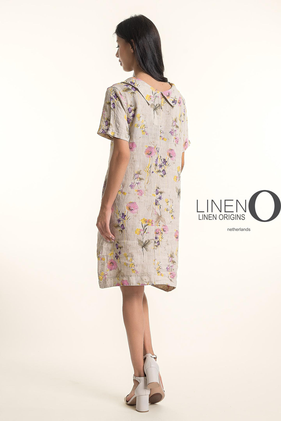 French Linen Midi Print Short Sleeves - Breathable Naturals | Glam & Fame Clothing
