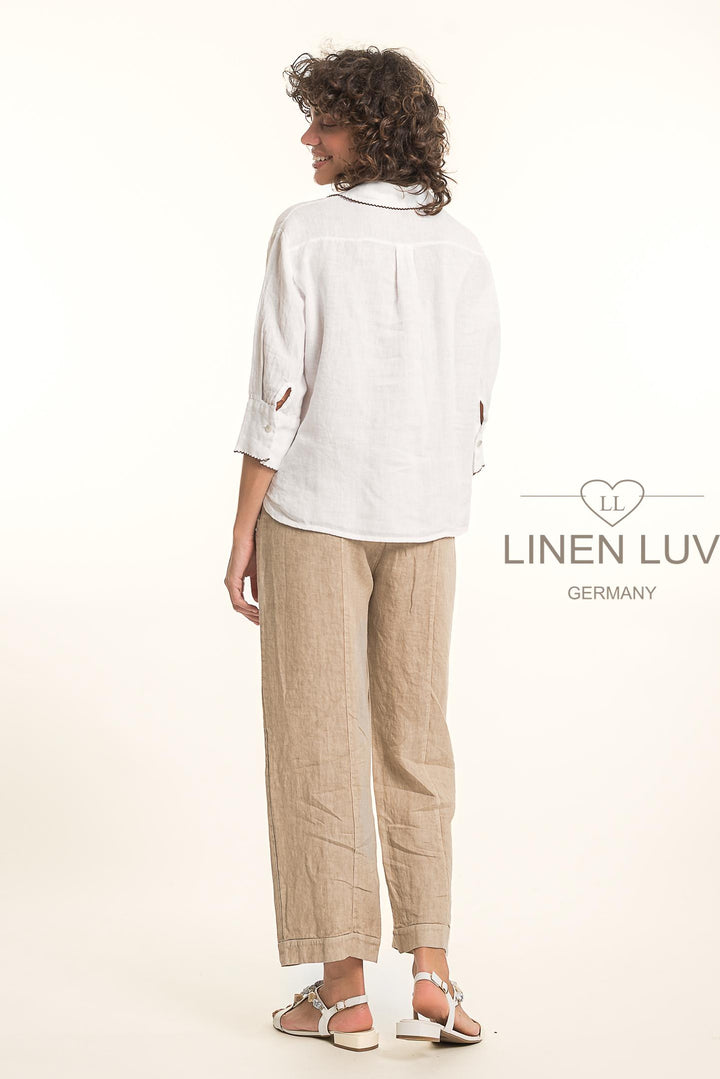 French Linen Shirt Trim Accent