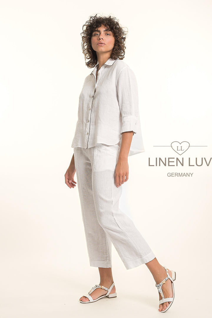 French Linen Shirt Trim Accent