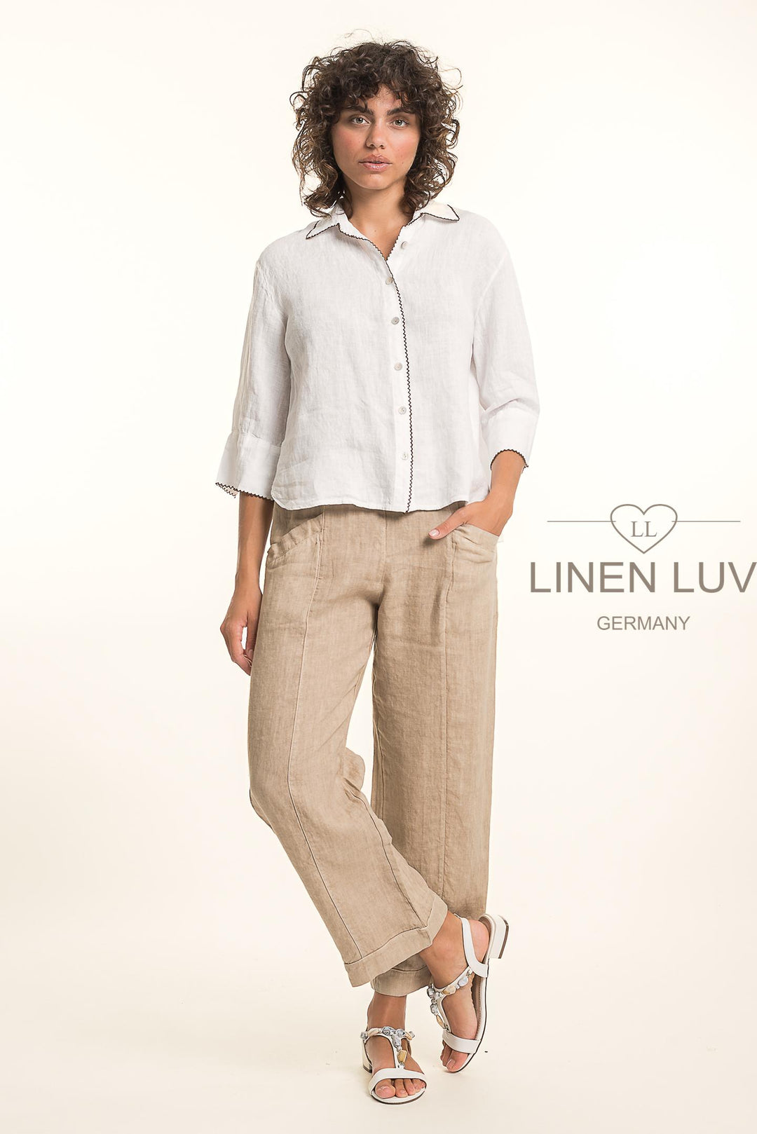 French Linen Shirt Trim Accent