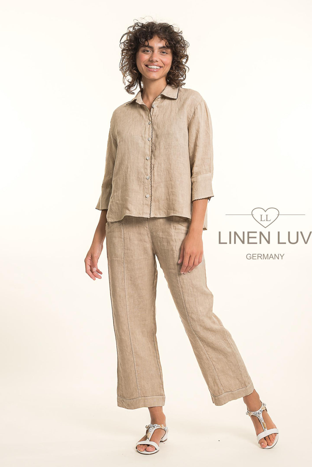 French Linen Shirt Trim Accent