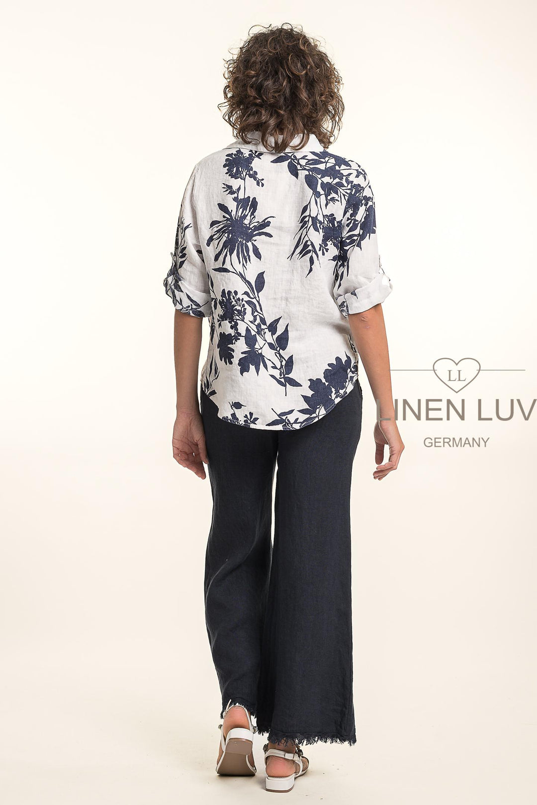 French Linen Blouse Twist Hem - Breathable Naturals | Glam & Fame Clothing