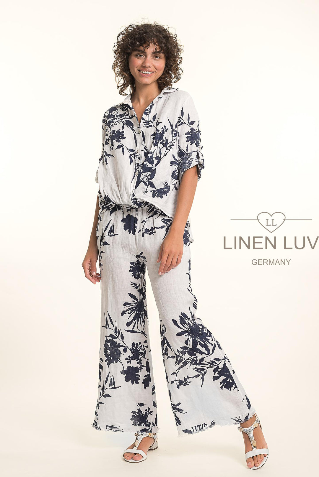 French Linen Blouse Twist Hem - Breathable Naturals | Glam & Fame Clothing