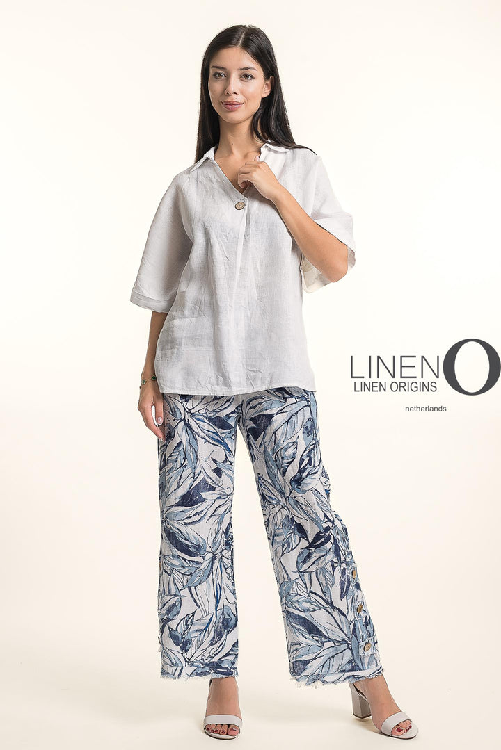 French Linen Blouse - Breathable Naturals | Glam & Fame Clothing