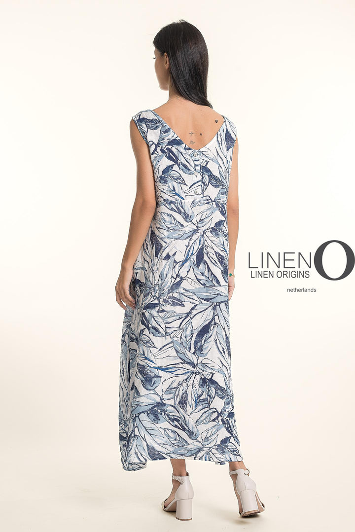 Frnch Linen Dress Slv/L Print
