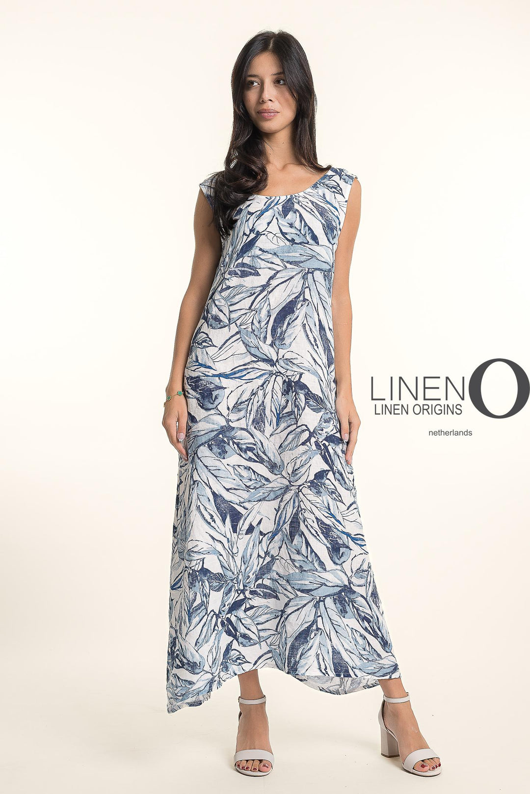Frnch Linen Dress Slv/L Print