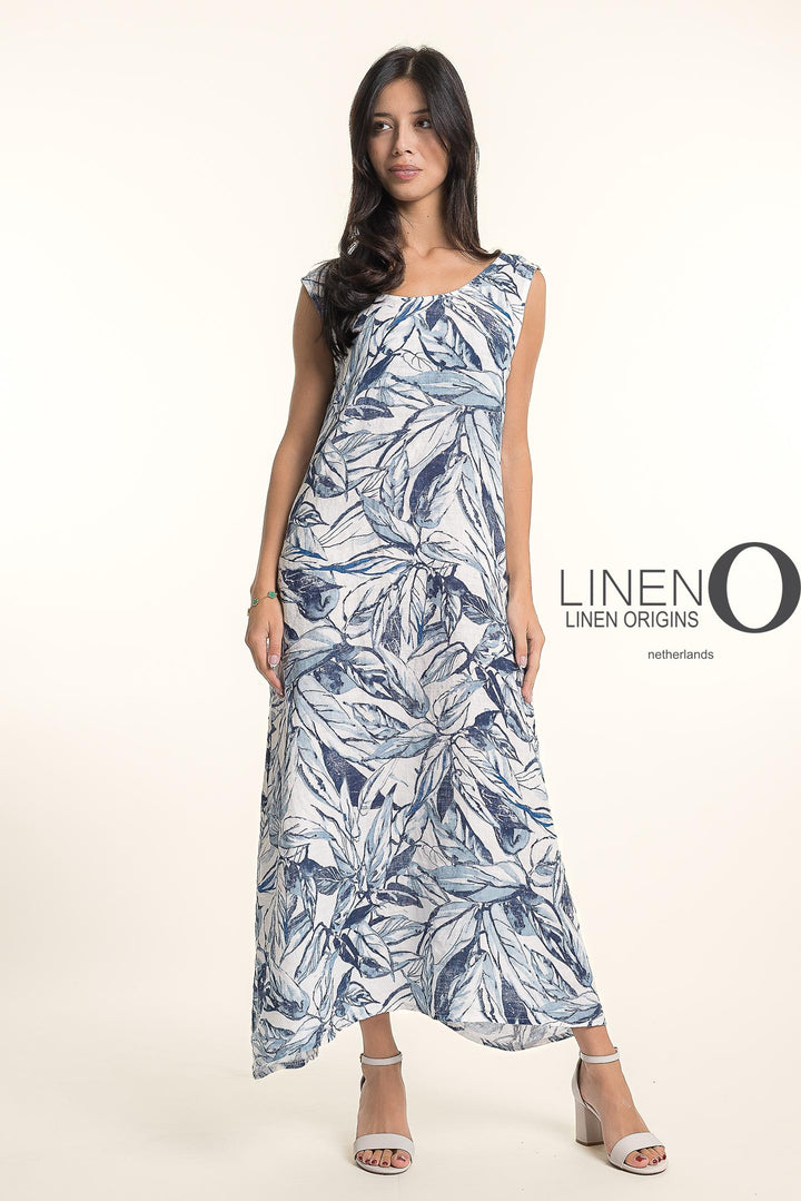 Frnch Linen Dress Slv/L Print