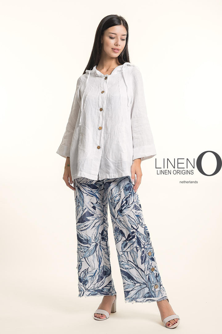 French Linen Hoodie Jacket Premium Woven