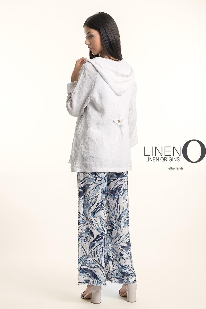French Linen Hoodie Jacket Premium Woven