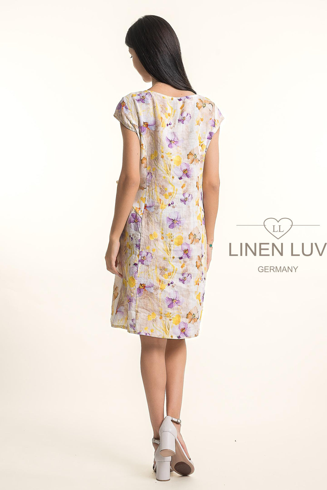 French Linen Dress Print - Breathable Naturals | Glam & Fame Clothing