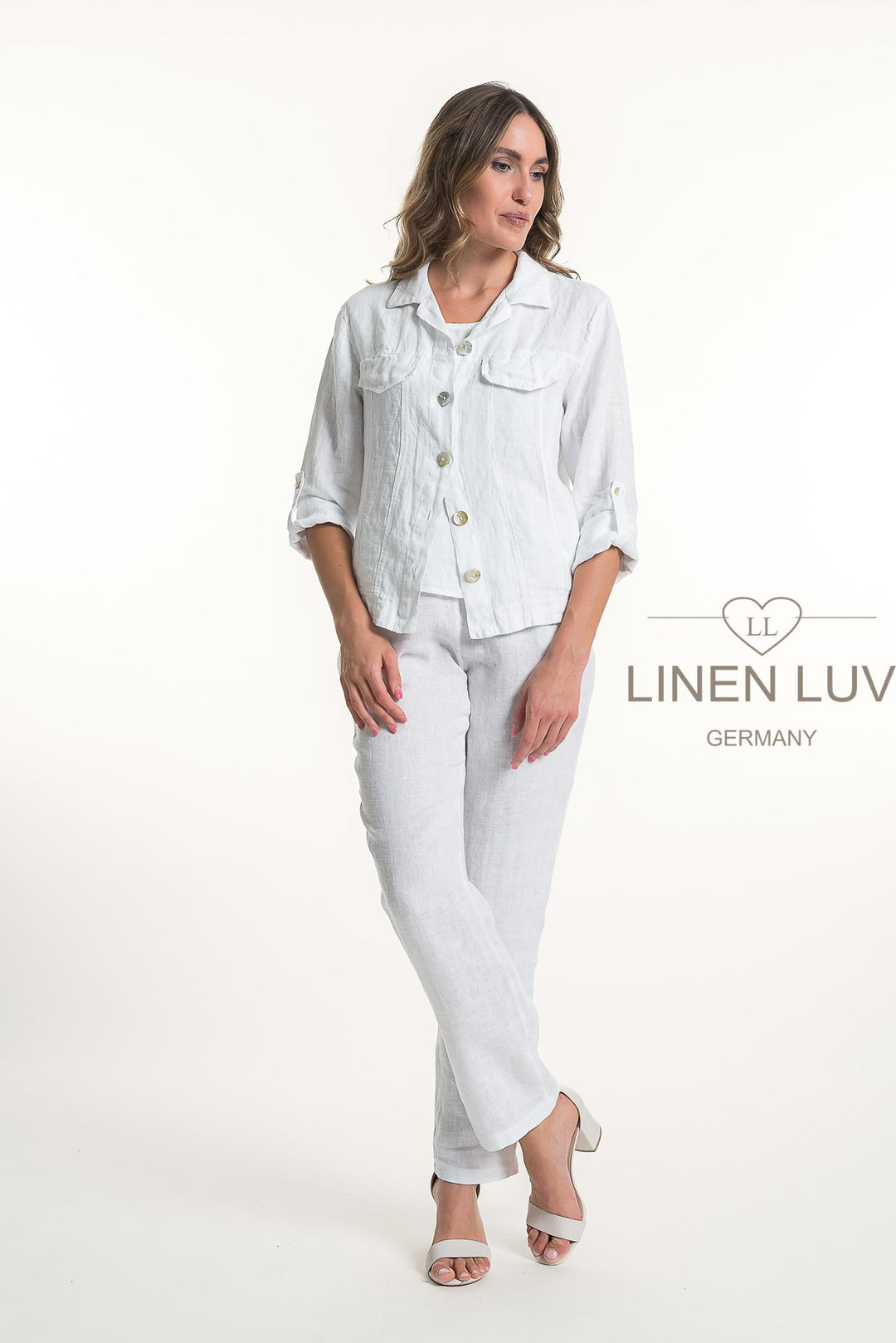French Linen Jacket - Breathable Naturals | Glam & Fame Clothing