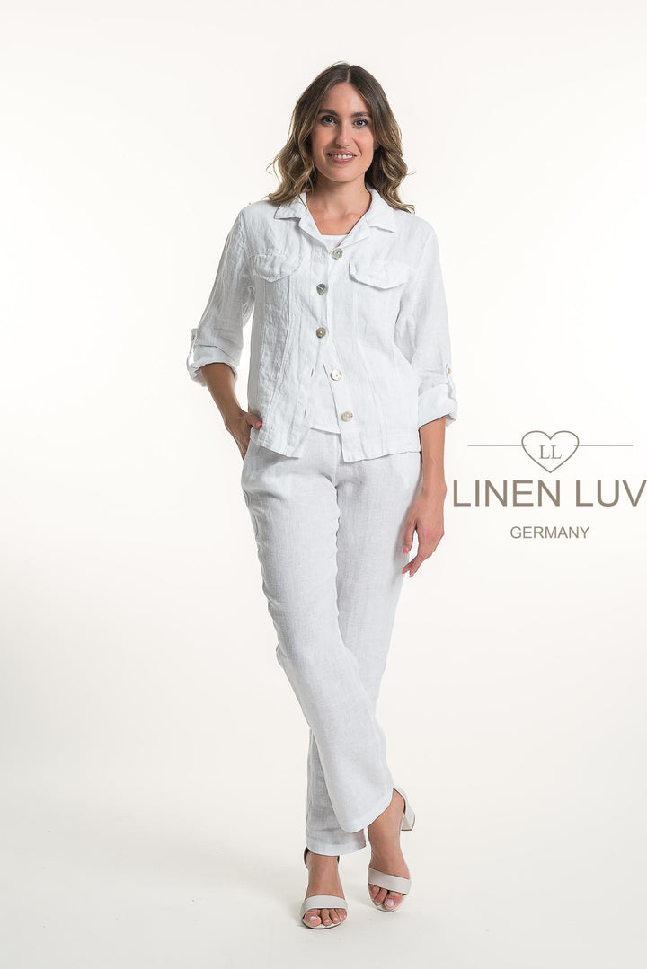 French Linen Jacket - Breathable Naturals | Glam & Fame Clothing