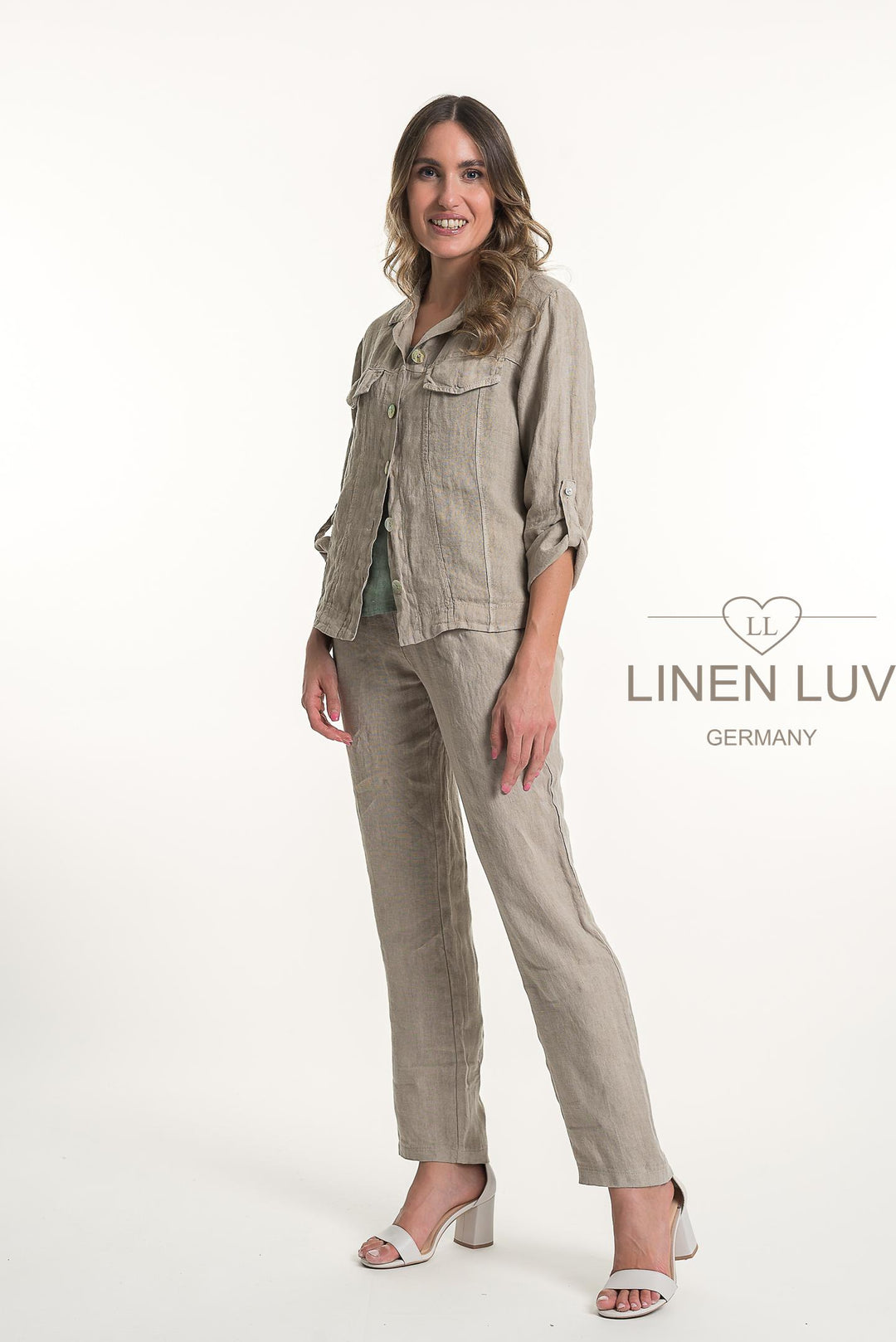 French Linen Jacket - Breathable Naturals | Glam & Fame Clothing