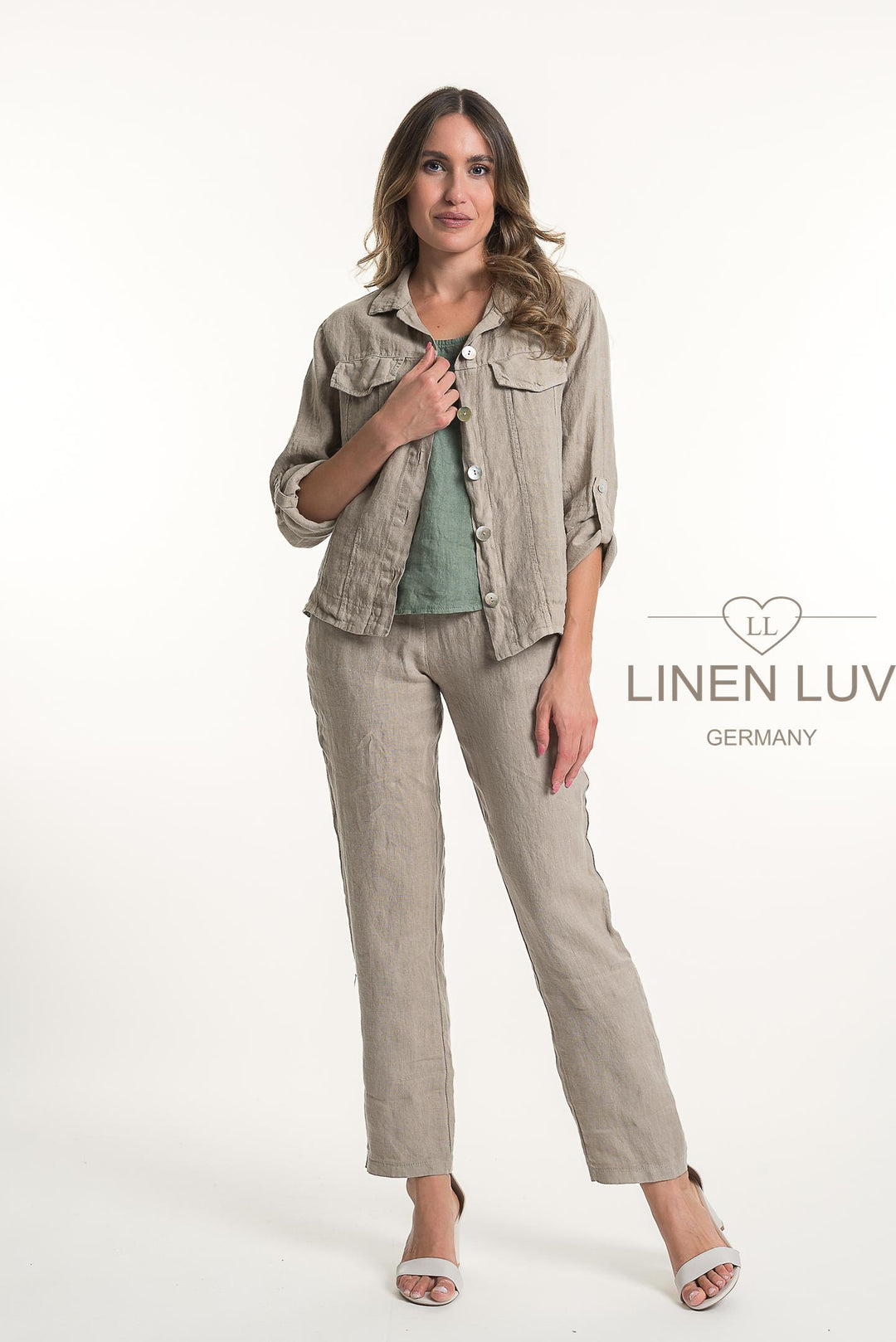 French Linen Jacket - Breathable Naturals | Glam & Fame Clothing