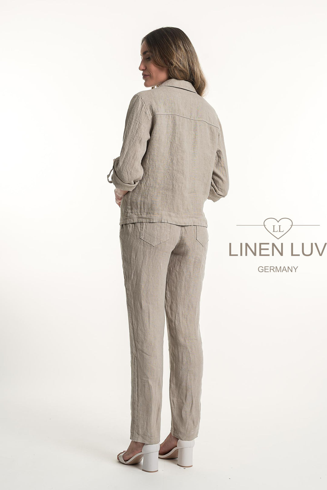 French Linen Jacket - Breathable Naturals | Glam & Fame Clothing