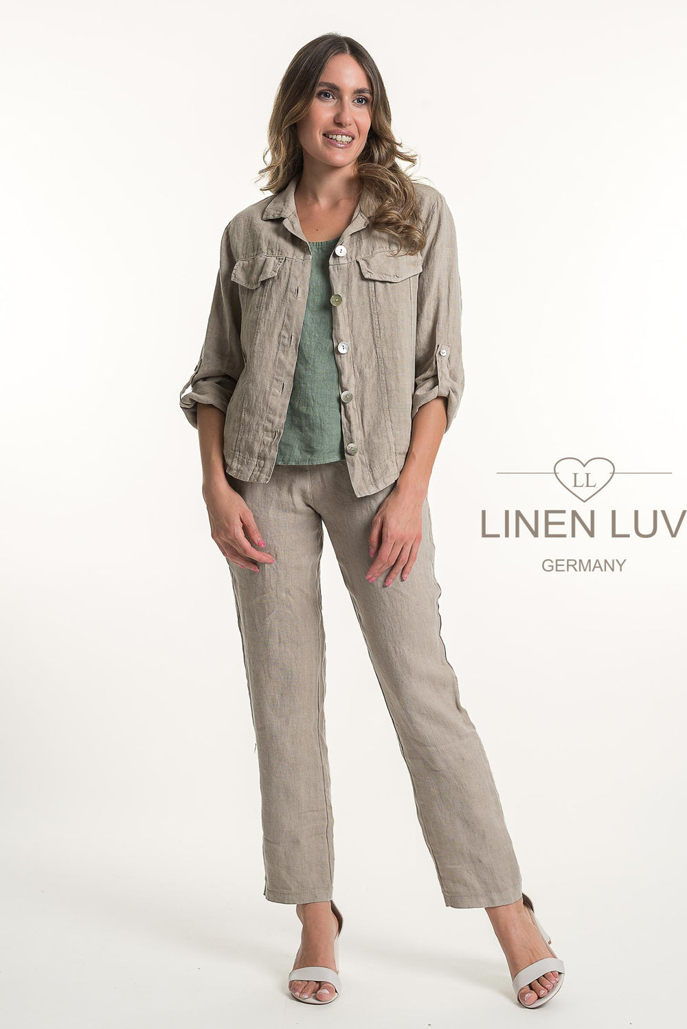 French Linen Jacket - Breathable Naturals | Glam & Fame Clothing